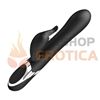 Vibrador con estimulador de clitoris, carga USB y cabeza INFLABLE